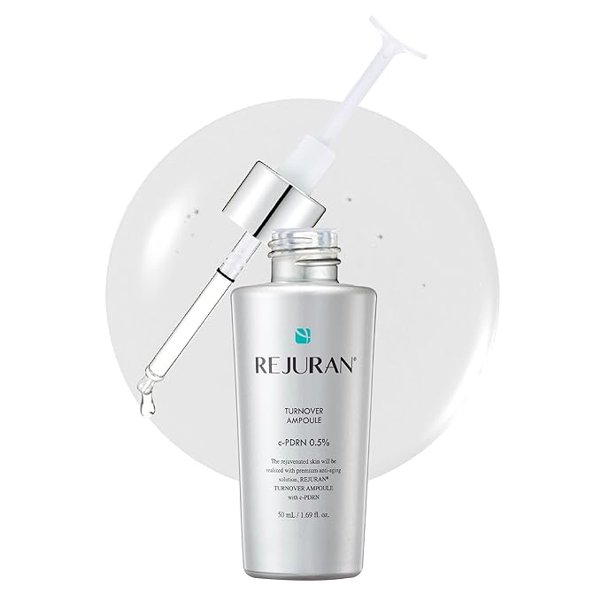 REJURAN® Turnover Ampoule c-PDRN® [Larger Size] - Original Salmon DNA PDRN Face Serum for Rejuvenation Firming Hydration &amp Youthful Glow Smooths Skin Texture. Korean Skincare (1.69 fl oz)