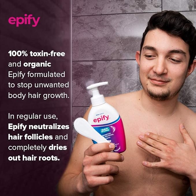 Epify Intimate Hair Removal Cream for Men and Women - Pubic Bikini &amp Sensitive Areas (Pack of 6)