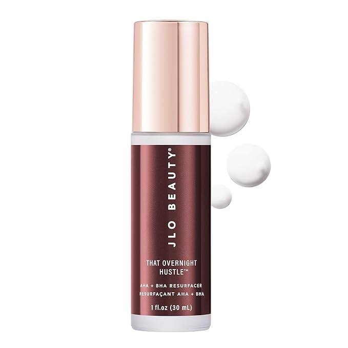JLO BEAUTY AHA BHA Exfoliant Face Cream Night Moisturizer with Glycolic Acid &amp Hyaluronic Acid Skin Care for Women That Overnight Hustle Exfoliating Night Cream for Fine Line Support 1 Oz