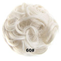 SONGCHAO Fake Hair Bun 1 Pack Messy Bun Hair Hoops Ponytail Hair Extensions Synthetic Donut Hair Bun Curly Wavy Hair Bun Wigs for Women Hair Accessories (Color : 60)