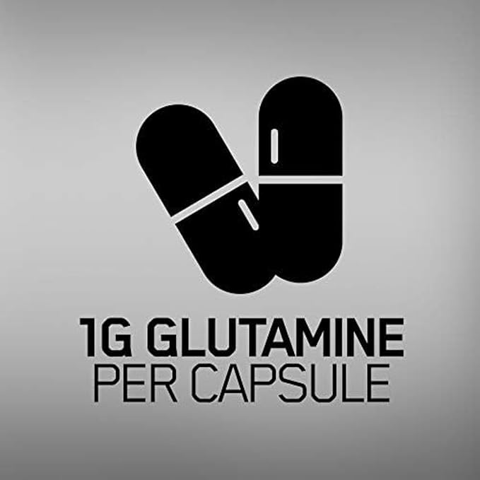 Optimum Nutrition L-Glutamine Muscle Recovery Capsules 1000mg 240 Count (Package May Vary)