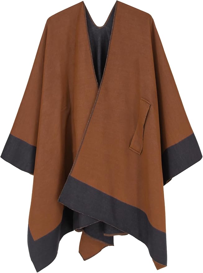 Moss Rose Women's Shawl Wrap Poncho Ruana Cape Open Front Cardigan Shawls for Fall Winter