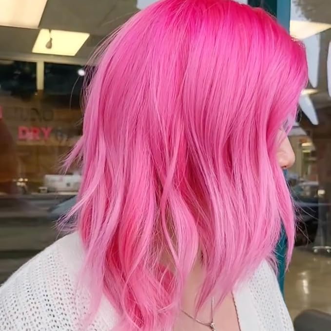 Pallure Color Pigment Refresher Mask Semi Permanent Hair Color Depositing Conditioner 8.5 Oz Vibrant Pink
