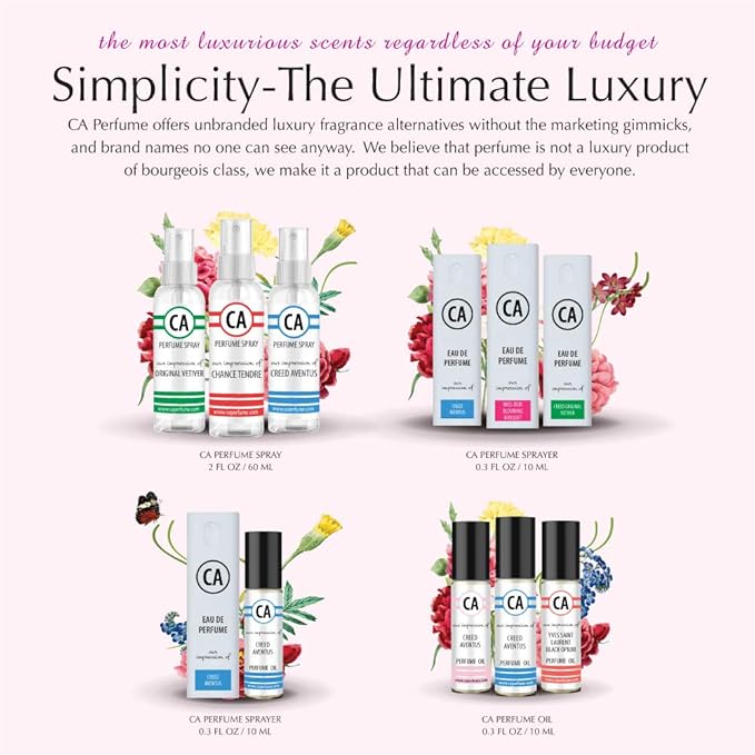 CA Perfume (Designer Perfume Set Set For Men Impression Of (Tobacco Vanille Fabulous Cafe rose Noir Extreme Tuscan Leather) Long Lasting Fragrance Body Oil 2oz/60ml x 5