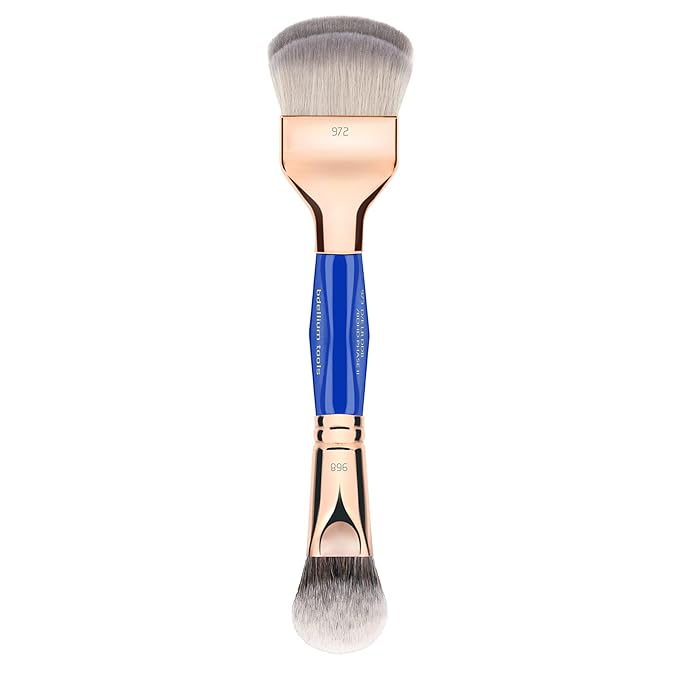 Bdellium Tools Professional Makeup Brush Golden Triangle Double-Ended Double Dome Blender/BDHD Brush 3pc. Set with 973 961 795 double-ended