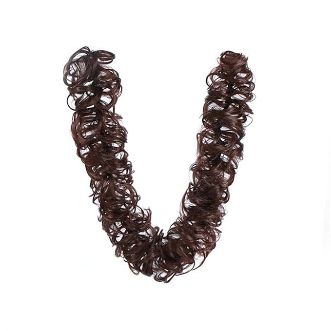 SONGCHAO Fake Hair Bun Messy Bun Ponytail Hair Extensions 80cm Long with Elastic Rubber Band Synthetic Fluffy Wrap Wig Women Hair Bun Hair Accessories (Color : #33)