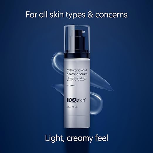 PCA SKIN Hyaluronic Acid Boosting Face Serum Hyaluronic Acid Serum for Face Made with Niacinamide and Ceramides Helps Reduce Fine Lines and Wrinkles and Delivers 24-Hour Moisturization 1 oz Pump
