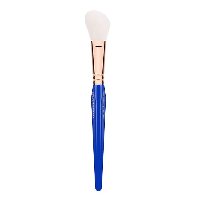 Bdellium Tools Professional Makeup Brush - Golden Triangle 942 Slanted Contour - With All Vegan and Soft Synthetic Fibers For Adding Dimension to the Face (Blue 1pc)