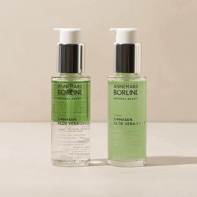 ANNEMARIE B?RLIND - 2 Phase Aloe Vera Shake - Hyaluronic Acid + Aloe Vera + Black Currant Seed Oil For Soothed Skin - Soothing Relaxing Nourishing - 50ml
