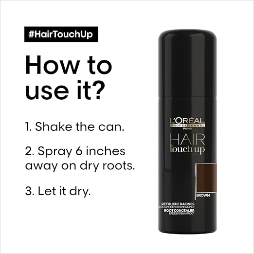 L'Or?al Professionnel Hair Touch Up - Root Concealer Spray - Blends and Covers Grey Hair Does Not Transfer or Smear