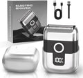 Electric Foil Shavers for Men: Mini Electric Razor Foil Shaver for Face IPX7 Waterproof Wet Dry Cordless Razor with 3 Floating Blades LED Display for Travel &amp Home USB Type C