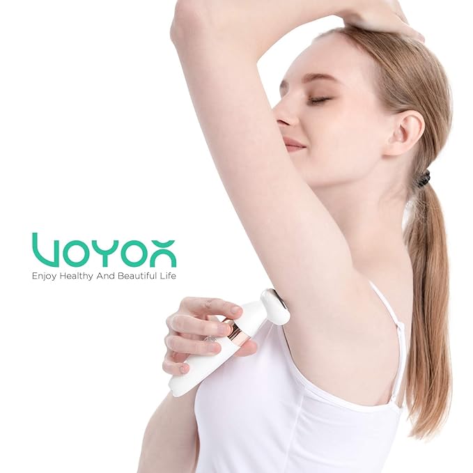 VOYOR Electric Shaver for Women Bikini Trimmer Hair Remover for Face Body 5 in 1 Groomer Kit Lady Shaver Bikini Razor Women for Hair Trimmer Cordless Rechargeable Waterproof ES500