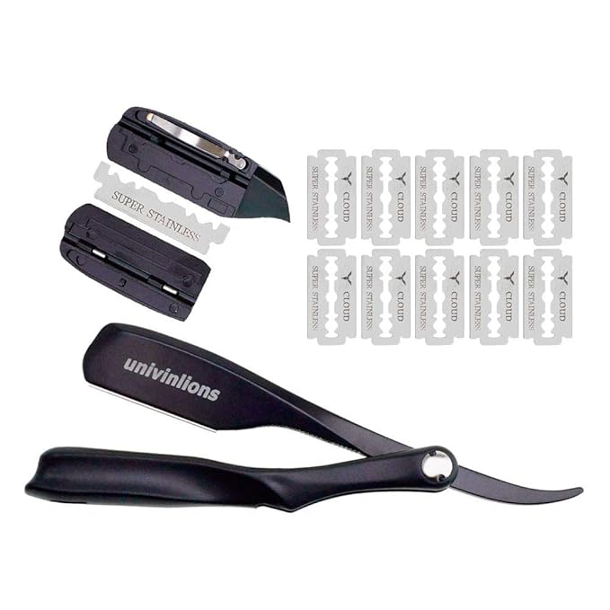 10 Blades Straight Shaving Dural Edge Razors Barber Hair Razor Spring Style Shaver Beard Face Underarm Body Eyebrow Hair Removal