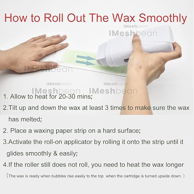 Milk Honey Roll on Wax Warmer Kit Depilatory Roll on Wax Roller Kit with Heater Roller Wax Hair Removal Kit for Women Men Body Skin Eyebrow Facial Armpit Bikini Brazilian Leg Sensitive Skin