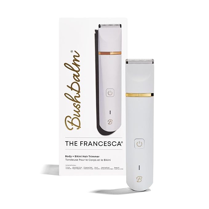 Bushbalm Bikini Trimmer - Electric Shaver Body Hair Razor for Women Waterproof Cordless Shaver for Sensitive Areas Close Grooming for Bikini Underarms and Legs ? Francesca Trimmer