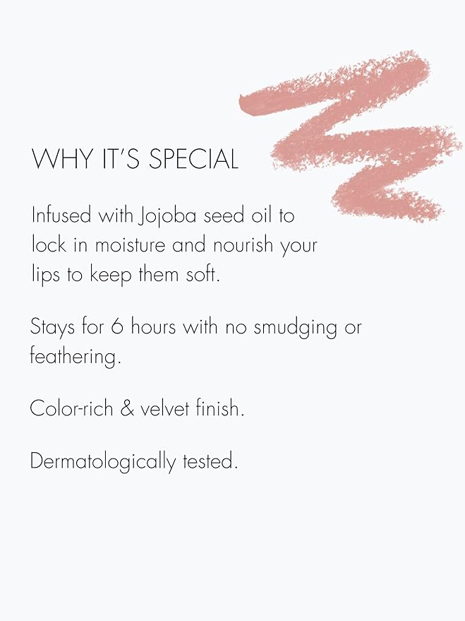 Sweed - Lip Liner Pencil | Color-Rich Smudge + Feathering-Free | Jojoba Seed Oil to Moisturize + Nourish | Vegan Cruelty-Free Clean Beauty (Barely There)