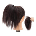 CHICKEN Hair Extensions Short Ponytail Extensions Synthetic Straight Hair Hair Bun with Elastic Band Hair Accessories Women Wig Hair Bun Hair Pieces For Women (Color : D)