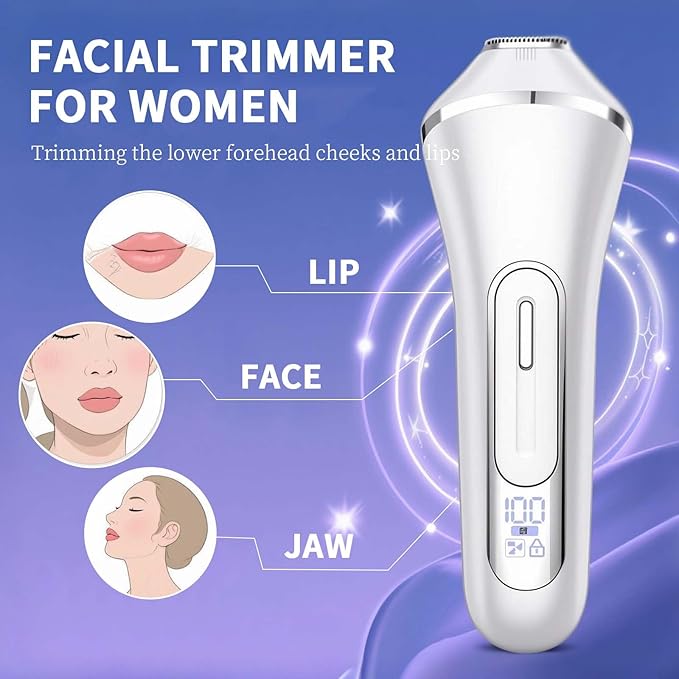 Electric Razors for Women Whole Body: 7 in 1 Hair Removal KitRechargeable Body Shaver - Wet Dry Hair Remover - Trimmer for Lady Face Underarms Public
