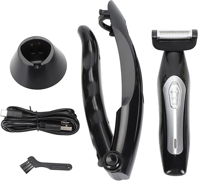 Back Trimmer for Men Extreme Reach Removable Handle Power Burst Wet Dry Use Men Back Groomer Shavers for Hair Remover for Blade Body Hair Groomer Wet