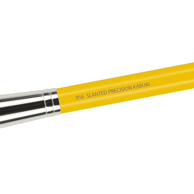 Bdellium Tools Professional Makeup Brush - Studio Series 956 Slanted Precision Kabuki - With Soft Synthetic Fibers For Perfect Complexion (Yellow 1pc)
