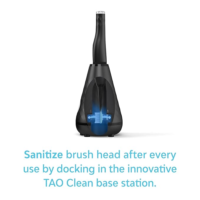 TAO Clean Umma Diamond Sonic Toothbrush Replacement Heads (3-Pack) ? Replacement Heads for the TAO Clean Electric Toothbrush and Docking Station Black