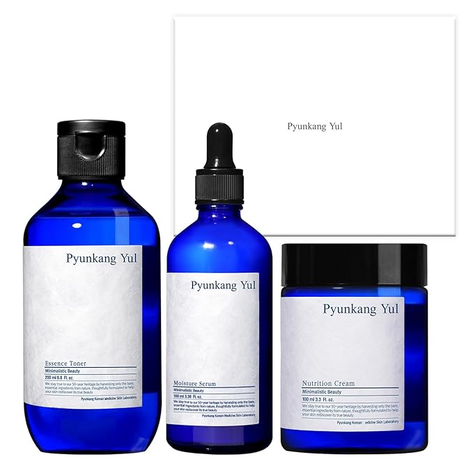 [PKY] Pyunkang Yul Basic Line Skincare Gift Set Holiday Essentials for Moisturizing &amp Nourishing Toner Serum &amp Face Cream Ideal for Gifting (3-Item Set)