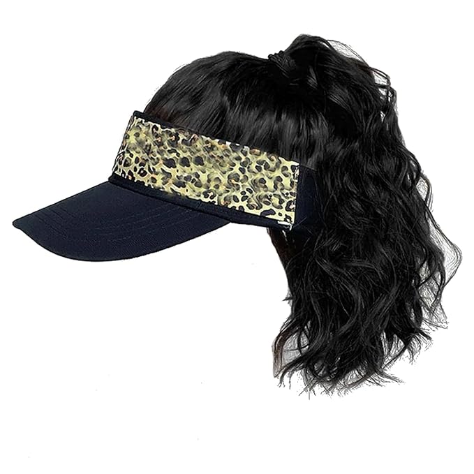 Hat Wig for Women Baseball Hat wig women's wig short curly hair wool curly wig ponytail braid wavy wig