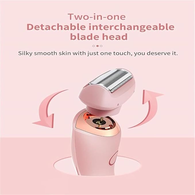 Dusk Razor for Women - Silky Glide Pro 3.0 Razor 2 in 1 Electric Shaver Razors Ipx7 Waterproof Women's Bikini Trimmers Wet or Dry(Blue)