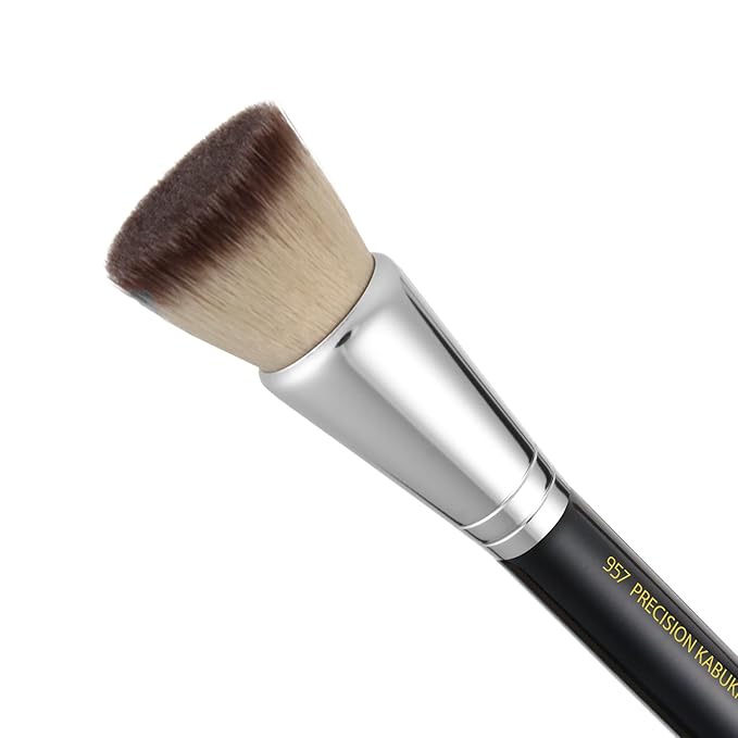 Bdellium Tools Professional Makeup Brush - Maestro Series 957 Precision Kabuki - With Soft Synthetic Fibers For Versatile Application (Black 1pc)