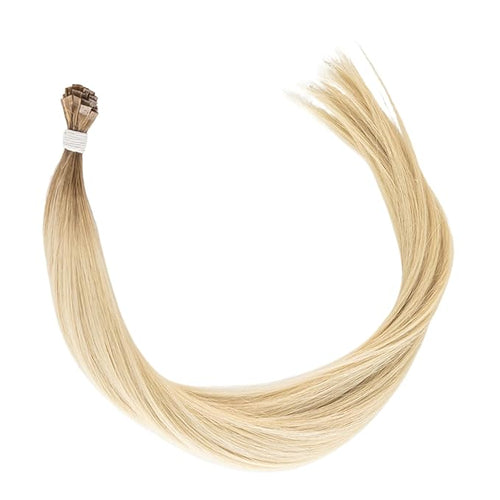 100% Real European Human Hair Keratin Bond Extensions 20 Rooted Blonde #10/20