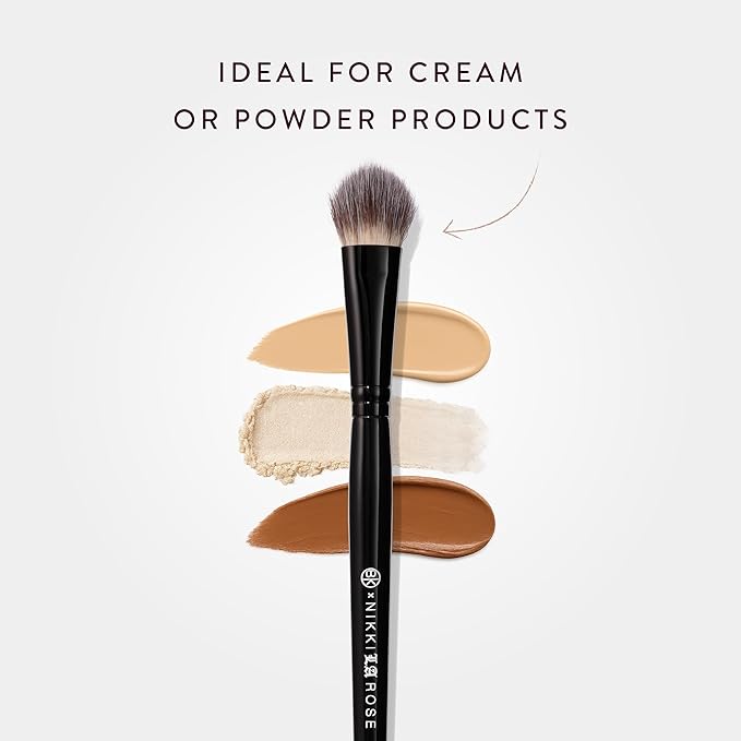 BK BEAUTY - NIKKI LA ROSE N16 PRO CONCEALER BRUSH ? Precision Blending for Under-Eye &amp Spot Concealing Flawless Coverage Without Streaks