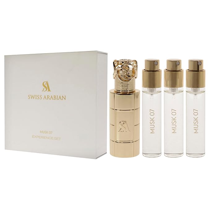 Swiss Arabian Musk 07 Trio Pack for Unisex - 3 x 1 oz EDP Spray Travel Spray Case