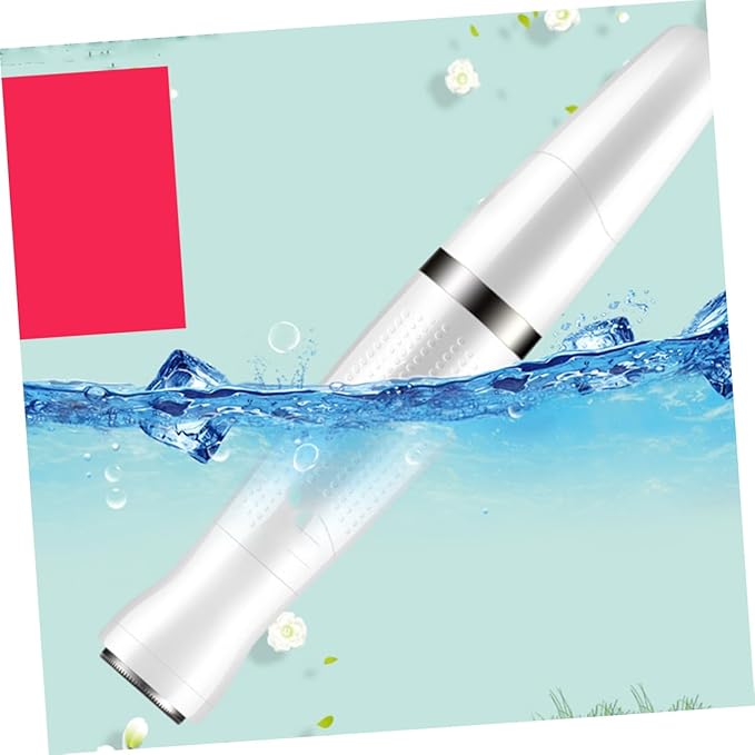 1Pc Electric Shaver for Women Armpit Body Hair Trimmer Rechargeable Painless Hair Removal Device in Pearl White for Sensitive Areas Easy Cleansing