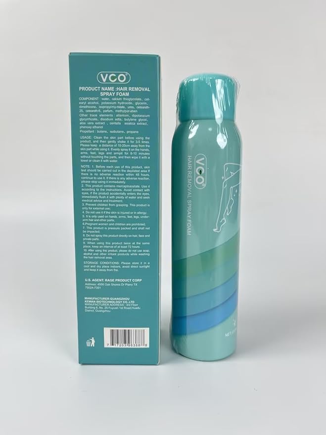VGO 3 pack Hair Removal Spray Foam Contains Aloe Vera Extract Natural Ingredients Painless Bikini Hair Removal for Women &amp Men Depilatory Cream 15.21FL OZ