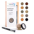 Natural Eyebrow Powder Kit Mica Brow Powder Makeup Kit with Professional Angled Brush 10 Natural Shades No Parabens or Chemicals Eyebrow Shaper Kit