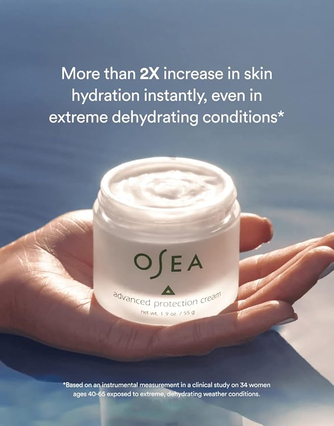 OSEA Advanced Protection Face Cream 1oz - Hydrating Face Moisturizer - Clean Beauty with Naturally Derived Bio-Retinol - Vegan &amp Cruelty-Free - Face Cream for Dry Skin - Seaweed Skincare