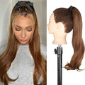 FRANCES Fake Hair Bun Synthetic Messy Bun Women Fashion Long Curly Wig Headband Style Bun Ponytail Hair Extensions Hair Comb Bun Wig Hair Accessories (Color : 12 Size : 22inches-55cm)
