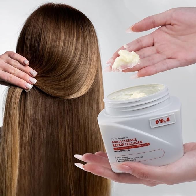 D'D&ampA Collagen Hair Treatment Deep Repair Conditioning Argan Oil Collagen Hair Mask Essence for Dry Damaged Hair All Hair Types 16.90 oz 500ml