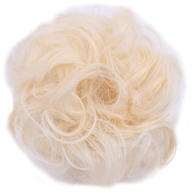 EARSHOT Hair Buns Hair Piece 1 Pack Synthetic Donut Bun Messy Bun Hair Slices Curly Wavy Headbands Women Bun Wig Synthetic Wig Hair Extensions Hair Accessories For Girls (Color : 613)