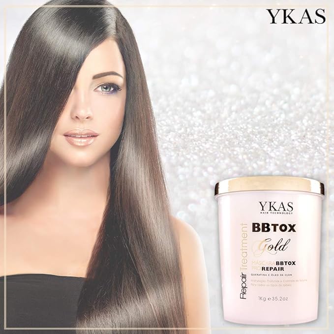 Y-Kas BBTOX Gold Hair Repair Treatment | Volume Control | Pro Repair Mask Keratin and Ojon Oil 1KG