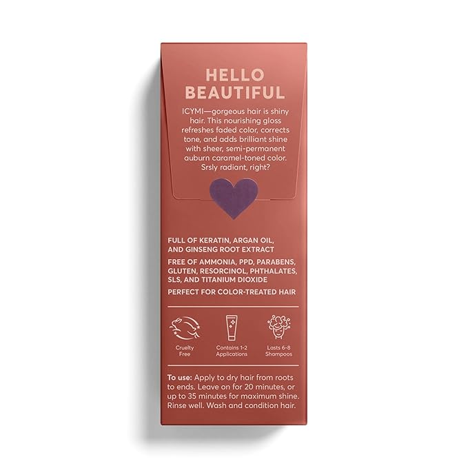 Madison Reed Color Reviving Gloss Amaretto - Bronze Semi-Permanent Hair Dye Enhances Hair Color &amp Corrects Tone Adds Brilliant Shine Keratin &amp Argan Oil 4 Fl Oz (118 mL)