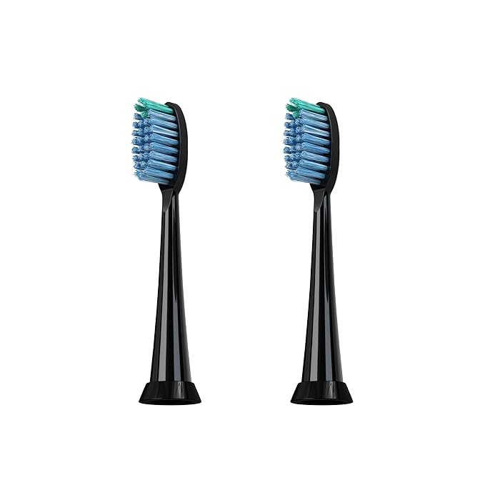 TAO Clean Daily Care Whitening Replacements Heads - Black - 2 Pack