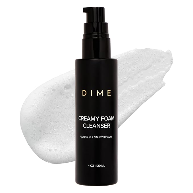 DIME Beauty Creamy Foam Cleanser Foaming Face Wash Daily Salicylic Acid Facial Cleanser for Oily Skin 4 oz / 120 m