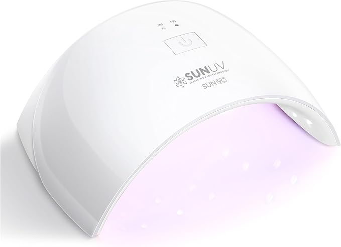 SUNUV LED UV Light for Nails UV Dryer for Gel Polish Nail Lamp with Sensor 2 Timers SUN9C White Gift for Women Girls