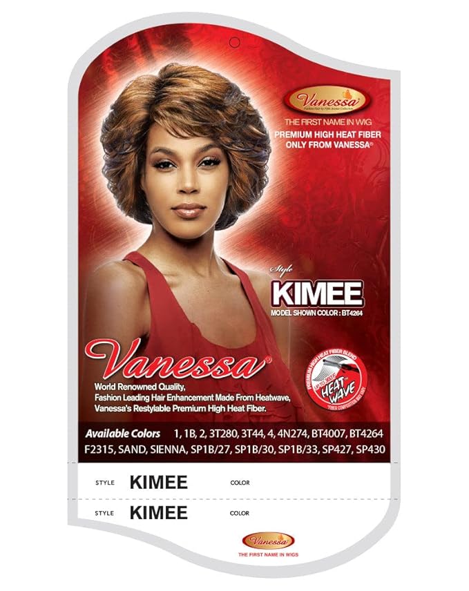 VANESSA Fashion Wigs Medium Short Length Layered Wavy Style Heatwave Full Volume Synthetic Hair Wig - KIMEE (1)
