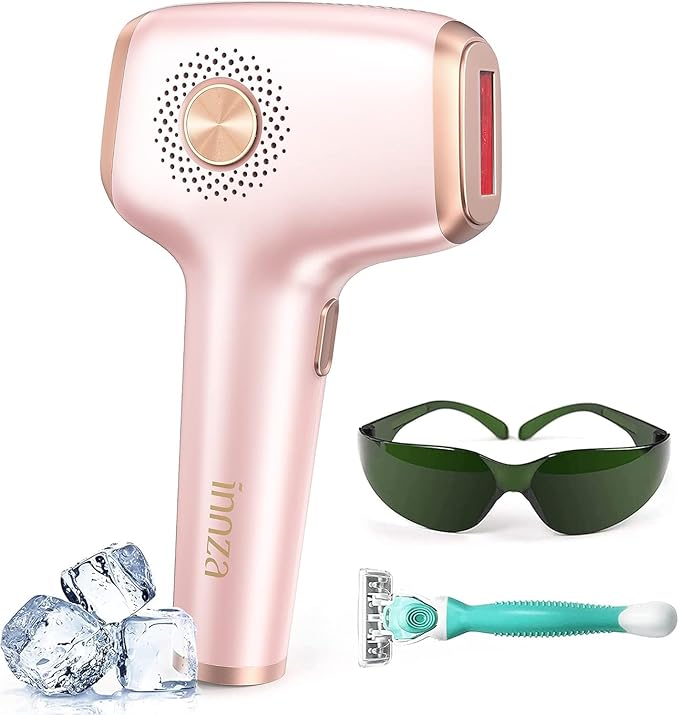 INNZA IPL Hair Removal with Ice Cooling Care Function for WomenLong-Lasting Results999999 Flashes Painless IPL Hair Remover Hair Removal Device for Armpits Legs Arms Bikini Line