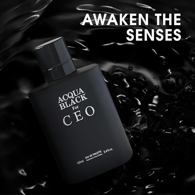 TWISHA Acqua &amp Acqua Black Men's Cologne Eau de Parfum Gift Set - 3.4 Fl Oz Each | Citrus Spicy &amp Woody Ambergris Fragrance | Luxury Perfume for Day &amp Night