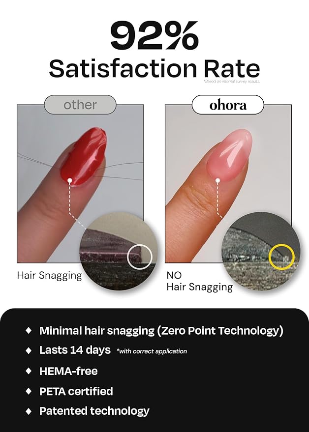ohora Bundle Set (Daily Trio) - N Cream Cotton N Pink N Beige Semi-Cured Gel Nail Strips Works with Any UV/LED Lamps Salon-Quality Long Lasting Easy to Apply &amp Remove