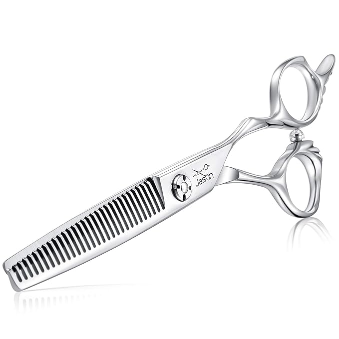 JASON 6 Blending Hair Scissors 30 Teeth Hair Thinning Scissor Professional Trimming Hair Cutting Shears for Barber Hairdresser Stylist Women and Men Japanese 440C Stainless Steel Christmas Gift