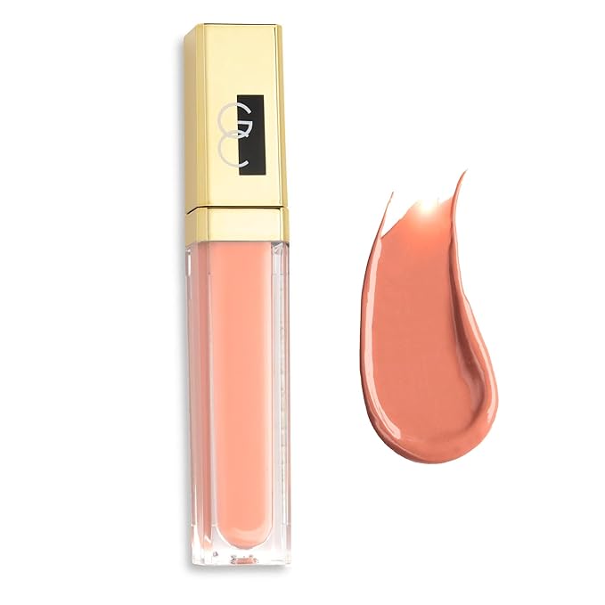 Gerard Cosmetics Color Your Smile Lip Gloss Madison Avenue Super Pigmented Bright Nude Lip Gloss with LED Light and Mirror Shiny Finish Hydrating Nude Lipstick Cruelty Free and Made in USA
